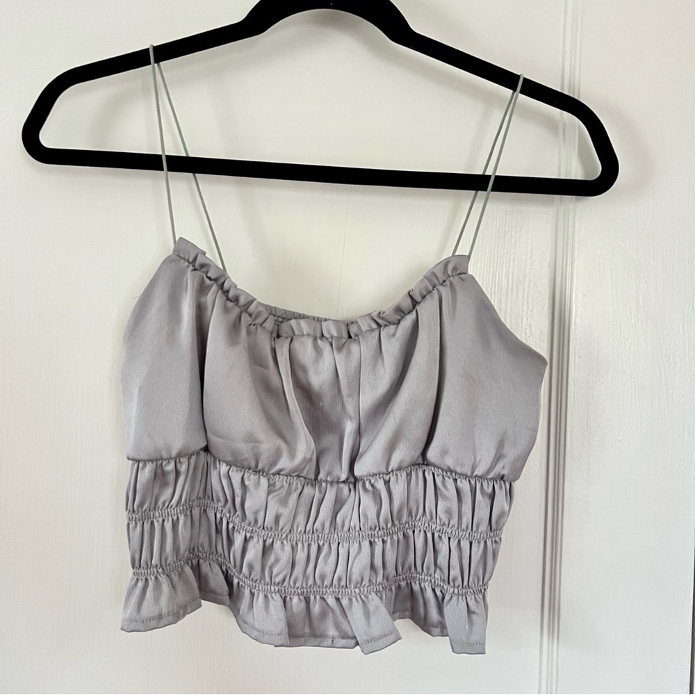 💎ENDLESS BLU💎STRAPPY SILVER TANK